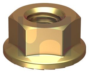 9/16-12 Grade 8 Nylon Insert Lock Nuts – Zinc Yellow, Coarse Thread (Hex, Pick Quantity)