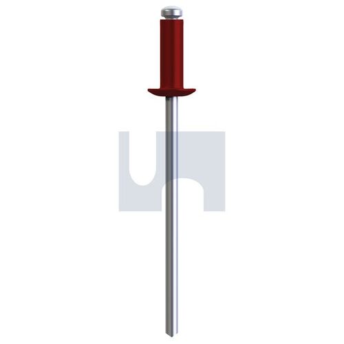 Trade Pax [5 Pkts of 200] Rivet 5052 Alum/Steel Manor Red Dome Open 43